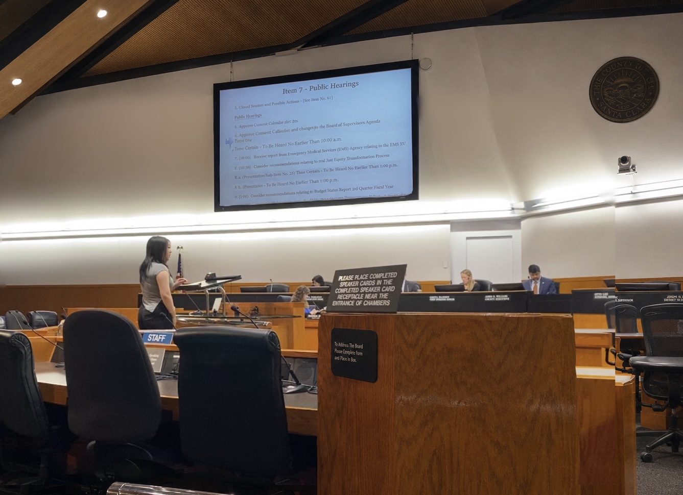 ConServe members at a Santa Clara County meeting